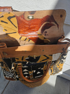 Vintage MudCloth Weekender Travel Tote