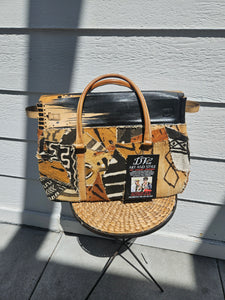 Vintage MudCloth Weekender Travel Tote
