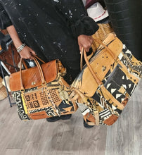 Load image into Gallery viewer, Vintage MudCloth Weekender Travel Tote