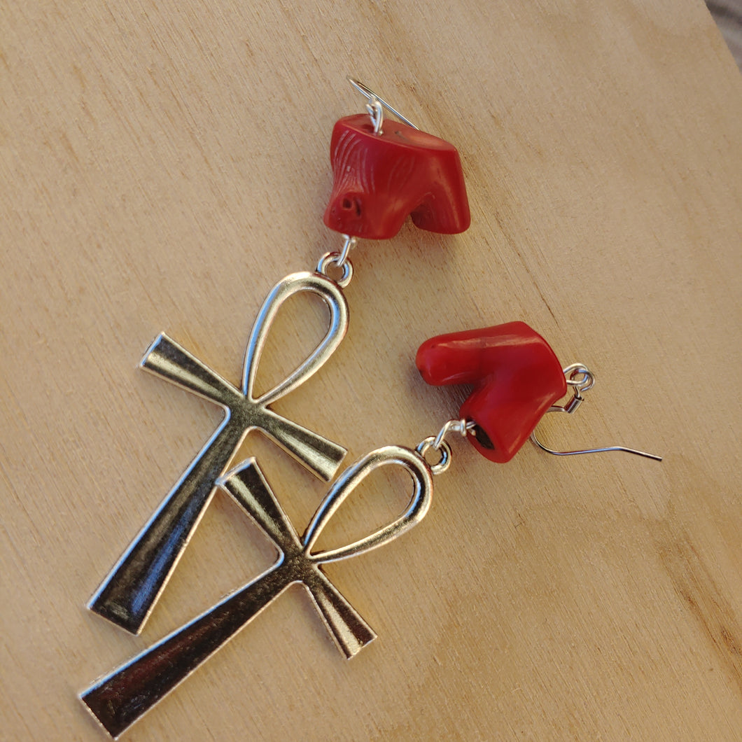 Stainless Coral Earrings