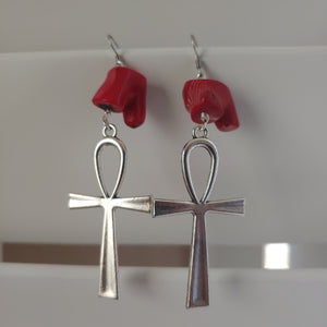 Stainless Coral Earrings