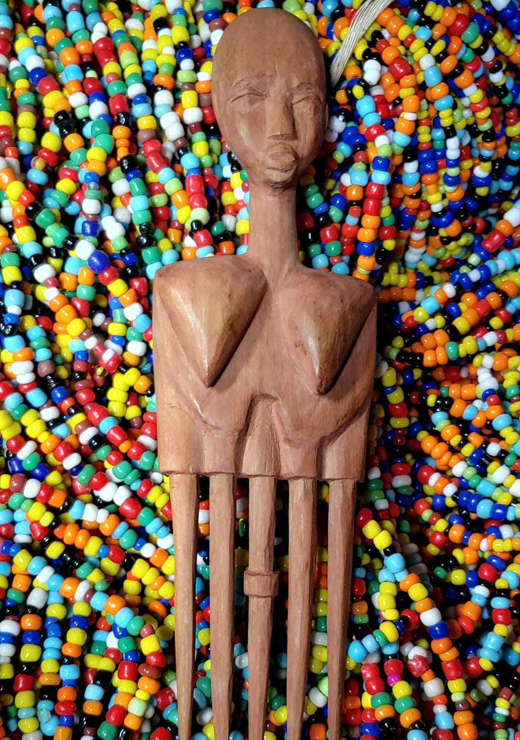 Handcrafted Wood Comb-Shaped Wall Art from Kenya