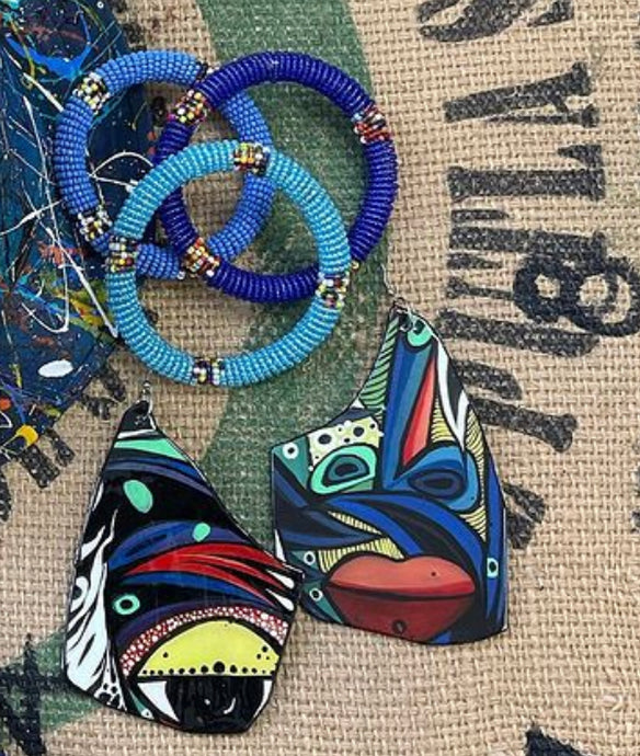 VIA WEARABLE ART EARRINGS…FACE IT