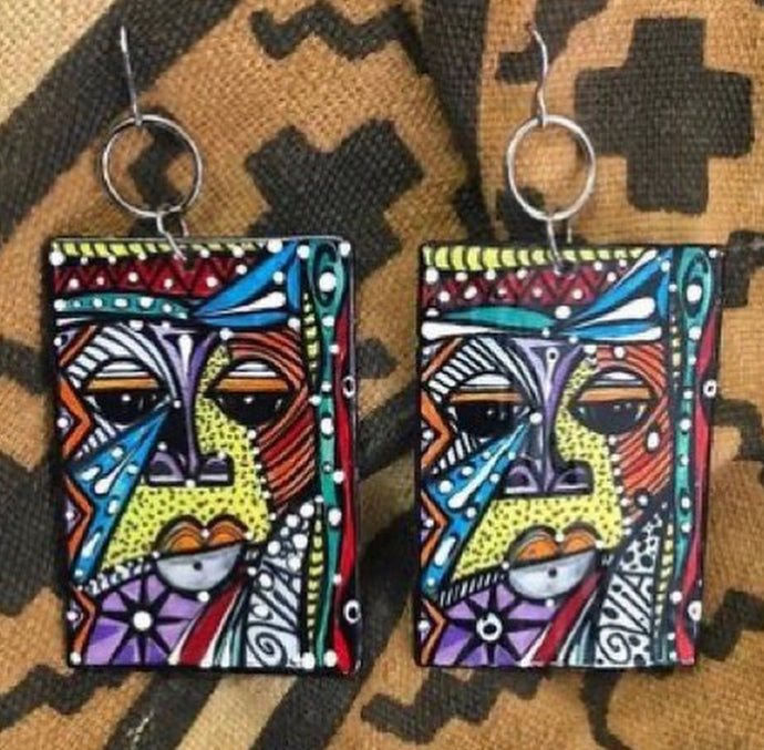 VIA WEARABLE ART EARRINGS MASK