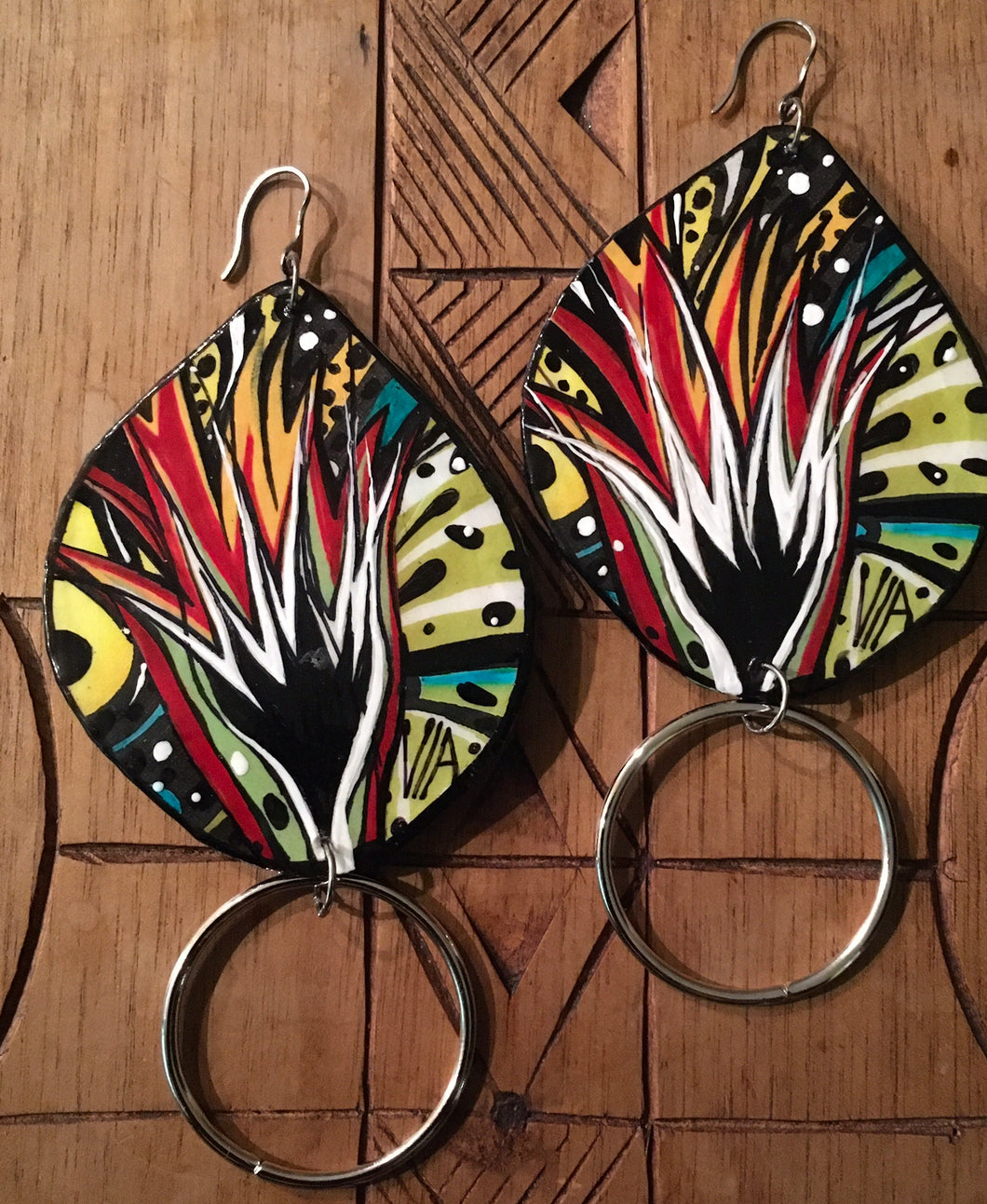 Via Wearable Art Earrings Abstractions...HOOPIN IT UP