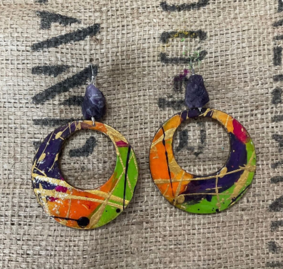 Amethyst Hoop